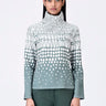Semi-Fitted Turtle Neck Top with Cell Degrade Print - Genes Lecoanet Hemant