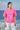 Sequin-Embroidered Elbow-Sleeve Top in Cotton Poplin – Barbie Pink - Product Image