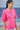 Sequin-Embroidered Elbow-Sleeve Top in Cotton Poplin – Barbie Pink - Product Image