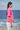 Sequin-Embroidered Elbow-Sleeve Top in Cotton Poplin – Barbie Pink - Product Image