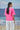 Sequin-Embroidered Elbow-Sleeve Top in Cotton Poplin – Barbie Pink - Product Image