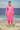 Barbie pink shirt dress for women with straight fit and structured silhouette