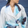 Premium viscose nylon jacket for women styled for resort wear