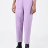 Sleek Cotton Drill Straight Fit Trousers-Lavender - Genes Lecoanet Hemant