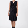 Sleek Heavy Satin Bias-Cut Dress-Salmon Pink - Genes Lecoanet Hemant