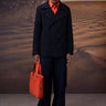 Sleek Navy Polyfelt Peacoat - Genes Online Store