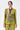 Slim Fit Linen Herringbone Jacket with Orchid Print Bright Olive