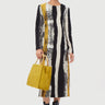 Slim Fit Raised Neck Dress with Artful Dart Placements - Genes Lecoanet Hemant