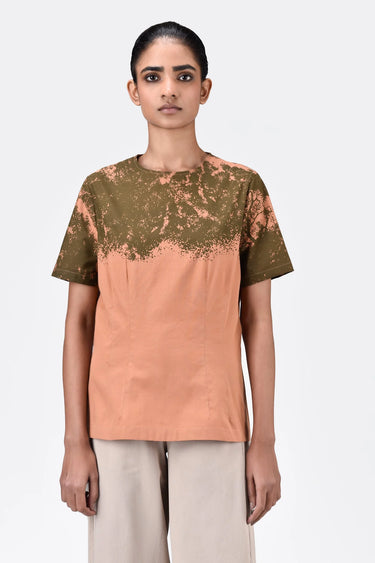 Slim Fit Round Neck Top with Canopy Print - Genes Lecoanet Hemant