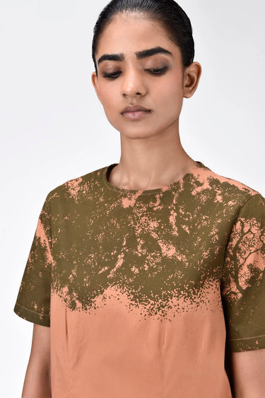 Slim Fit Round Neck Top with Canopy Print - Genes Lecoanet Hemant