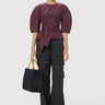 Slim Fit Round Neck Top with Soft Rounded Shoulders - Genes Lecoanet Hemant