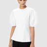 Slim Fit Round Neck Top with Soft Rounded Sleeves - Genes Lecoanet Hemant