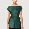Slim Fit Sleeveless Top in Bias with Artful Cut-and-Sew Detail - Genes Lecoanet Hemant