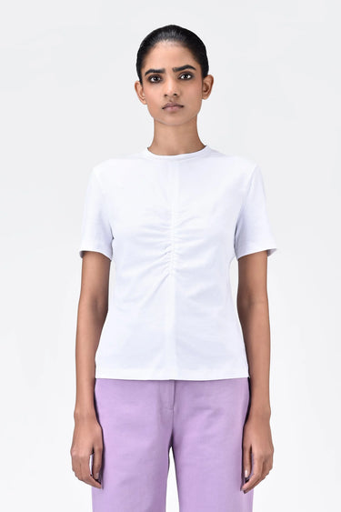 Slim Fit T-Shirt with Back Cut-Out Details - Genes Lecoanet Hemant