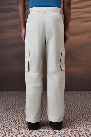 Soft Fern Green Cotton Twill Cargo Trousers - Genes Online Store
