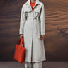 Soft Fern Green Cotton Twill Trench - Genes Online Store