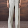 Soft Fern Green Cotton Twill Wide-Leg Trousers - Genes Online Store