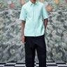 Solid Regular Fit Shirt- Nile Green - Genes Online Store