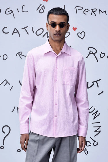 Solid Regular Fit Shirt- Smoothie Pink - Genes Online Store