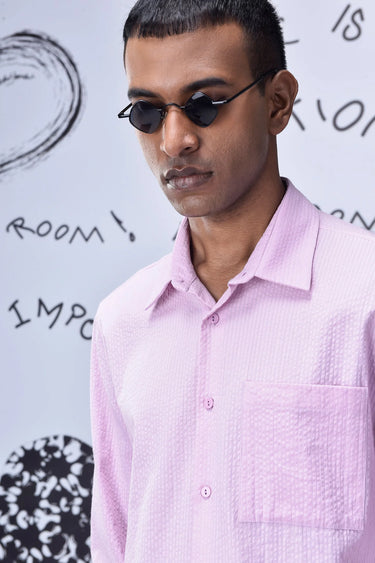Solid Regular Fit Shirt- Smoothie Pink - Genes Online Store