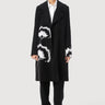 Straight Fit Double Tailored Coat with a Statement Collar and Striking Print - Genes Lecoanet Hemant