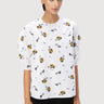 Straight Fit Round Neck Top with Voluminous Sleeves - Genes Lecoanet Hemant