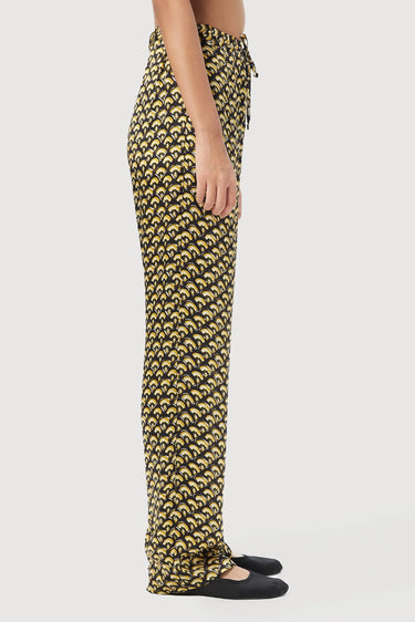 Straight Fit Trousers Featuring All-Over Scallops Print - Genes Lecoanet Hemant