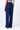 Straight Fit Trousers with Elasticated Back Waistband - Navy Blue - Genes Lecoanet Hemant