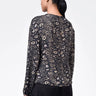 Straight Fit Viscose Satin Top with Twisted Knot and Animal Print