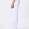 Straight Fit White Linen Trousers
