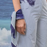 Culottes for women with pinstripe pattern and clean waistband detail