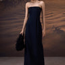 Strapless satin panelled dress for women by Genes Lecoanet Hemant India