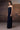 Black evening gown women India strapless with sleek modern silhouette