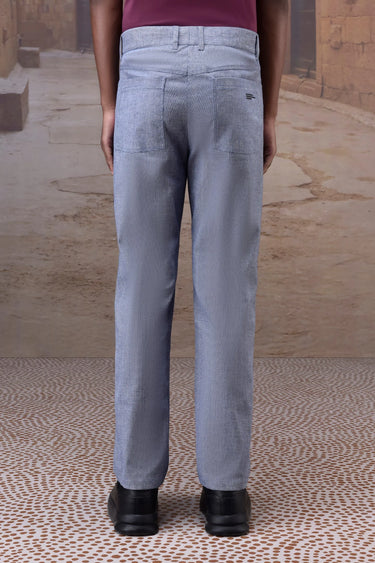 Structured Grey Straight-Leg Trouser - Genes Online Store