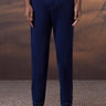 Structured Navy Straight-Leg Trouser - Genes Online Store