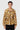 Structured Pleated Shoulder A-Line Jacket -Ochre