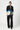 Stylish Two-Button Jacket with Scalloped Printed Lining - Blue - Genes Lecoanet Hemant
