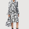 Tailored Coat with Wide Waist and Sleeve Tie-Up Straps - Genes Lecoanet Hemant