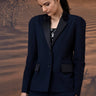 Designer navy blazer women by Genes Lecoanet Hemant formal and office wear