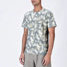 Taupe-Clay Cotton Jersey Regular Fit T-Shirt with Aurora Print