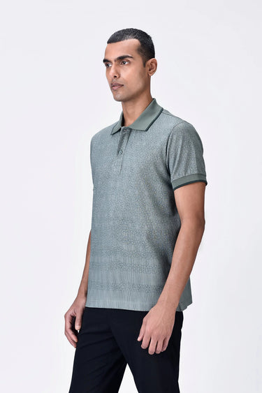 Taupe Cotton Pique Polo
