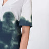 Taupe Giza Cotton Poplin Semi-Fitted A-Line Top with UV Print