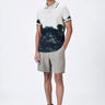 Taupe-Green UV Abstract Polo - Genes Lecoanet Hemant