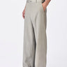 Taupe Linen Herringbone Flared Trousers - Genes Lecoanet Hemant