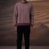 Cherry lacquer textured sweatshirt for men by Genes Lecoanet Hemant India