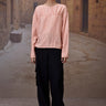 Coquelicot textured yoke gather blouse for women by Genes Lecoanet Hemant India