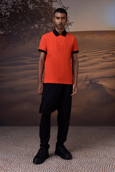 Timeless Coquelicot Cotton Piqué Polo - Genes Online Store
