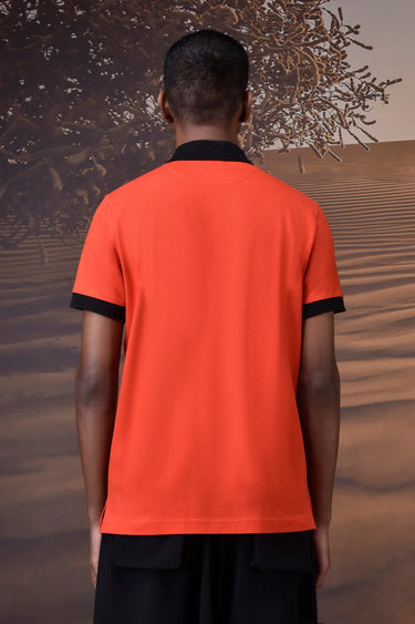 Timeless Coquelicot Cotton Piqué Polo - Genes Online Store