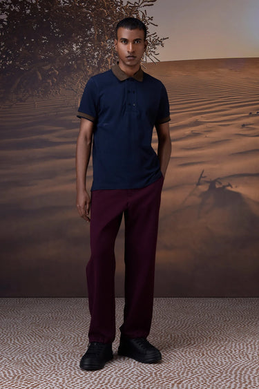 Timeless Navy Cotton Piqué Polo - Genes Online Store