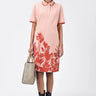 Tropical Print Polo Dress with Contrast Tipping-Light Peach - Genes Lecoanet Hemant